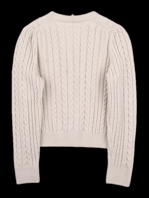 케이블 니트 가디건