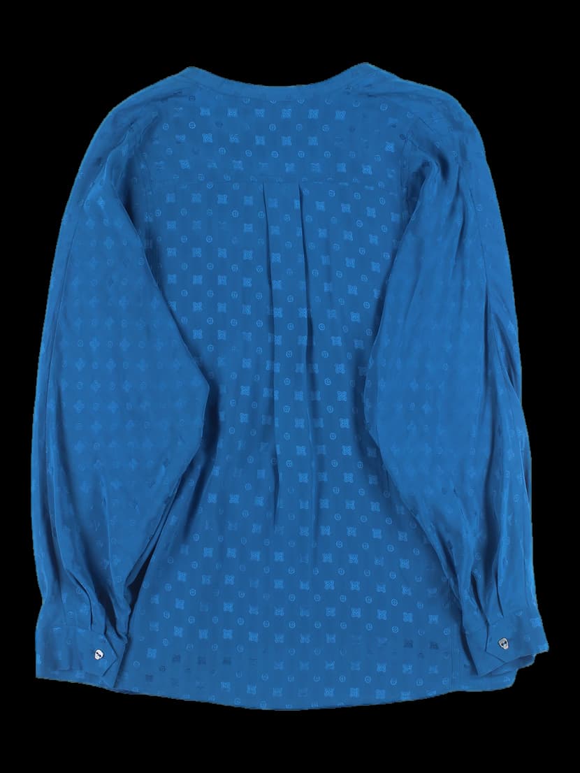 래글런 브이넥 블라우스