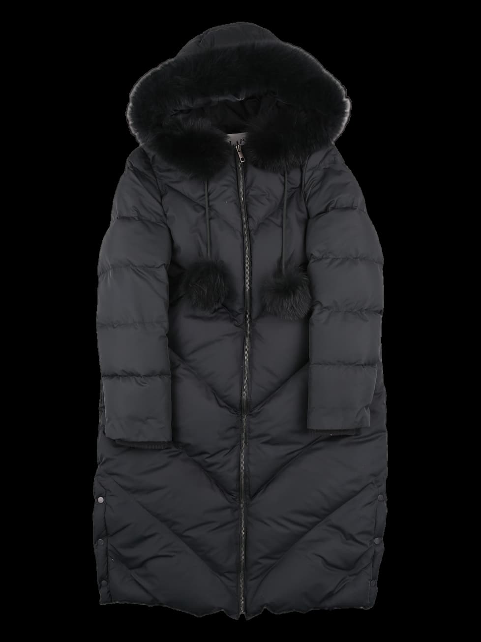 폼폼 후드 롱 패딩