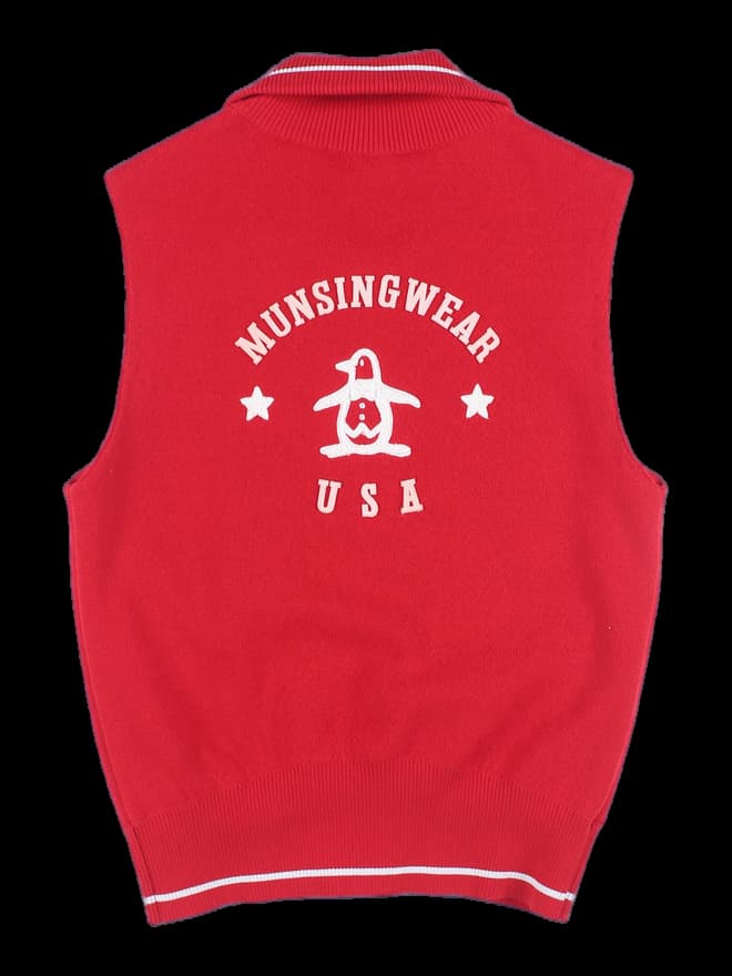 니트 골프 집업 조끼