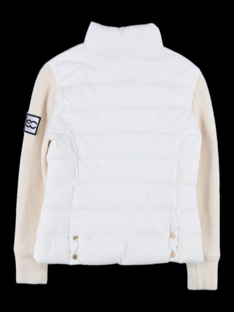 니트 배색 패딩