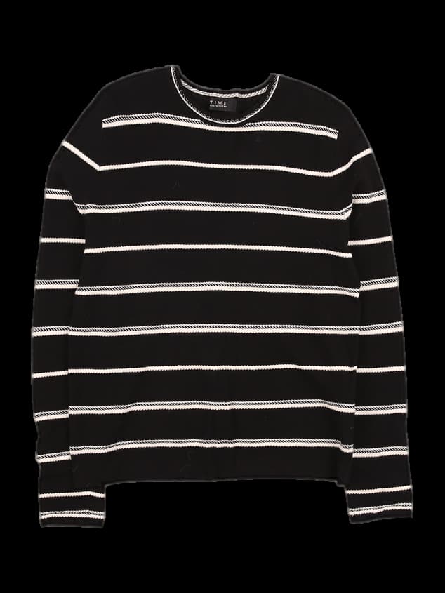 스트라이프 긴팔 니트