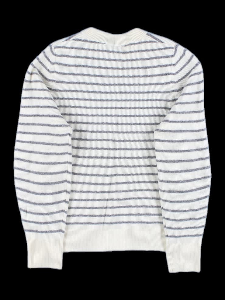 비즈 스트라이프 긴팔 니트