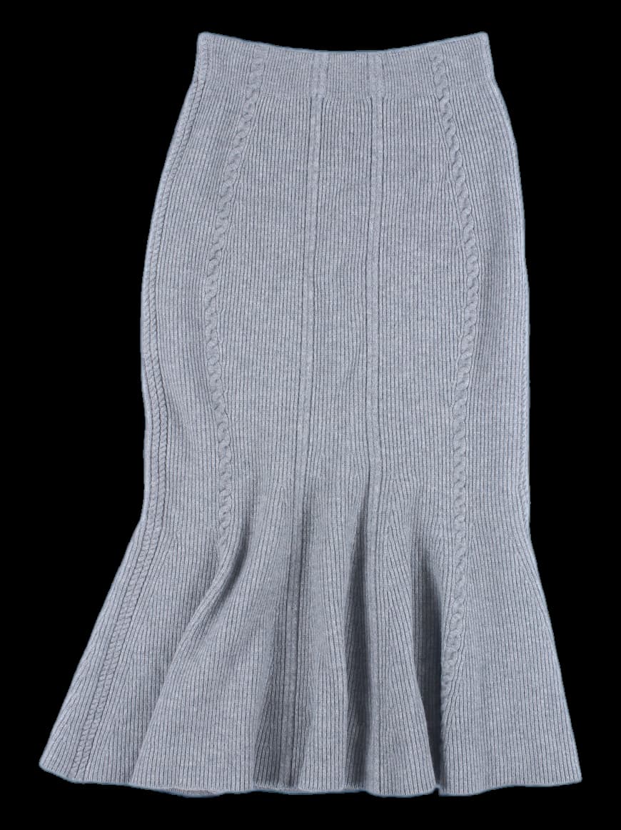 밴딩 니트 롱 스커트