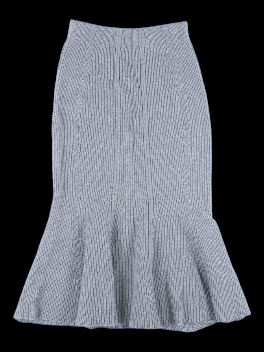 밴딩 니트 롱 스커트