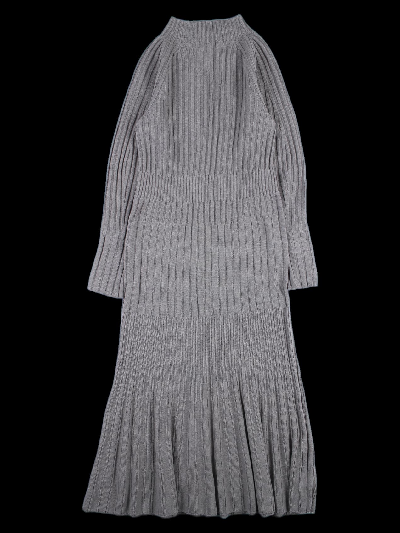 플레어 니트 롱 원피스