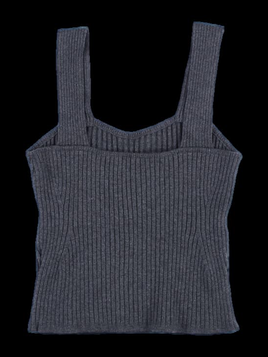 리브드 니트 뷔스티에