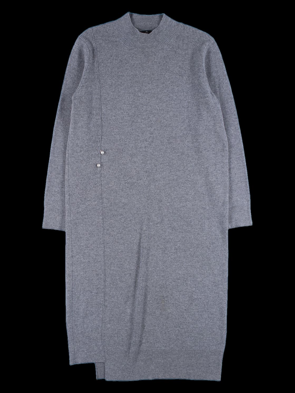 절개 롱 니트 원피스