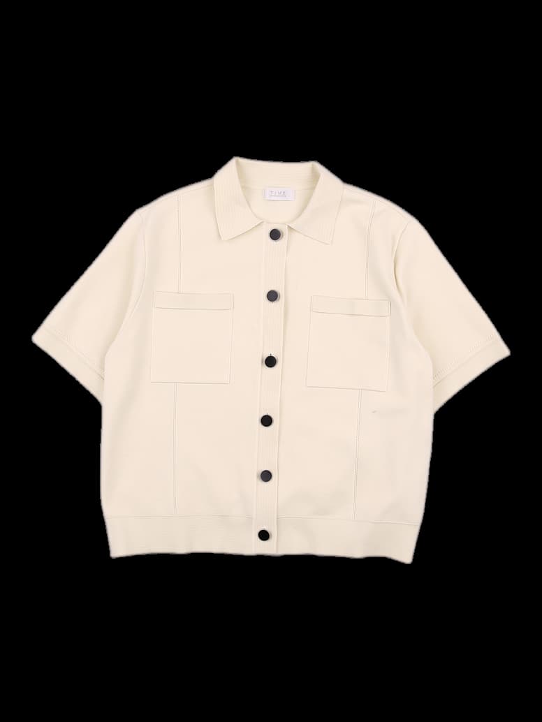 포켓 카라 니트