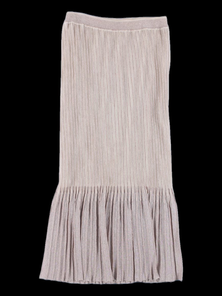 밴딩 펄 플리츠 스커트