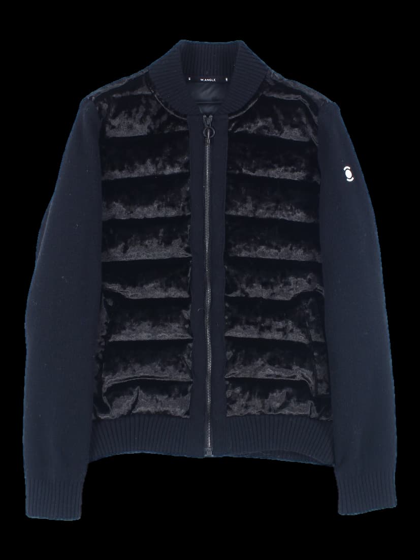 벨벳 니트 패딩 자켓