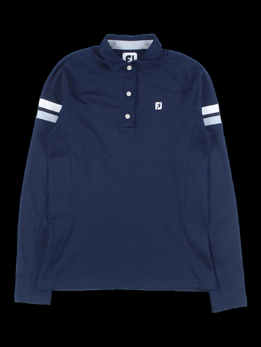 배색 카라 긴팔 티셔츠