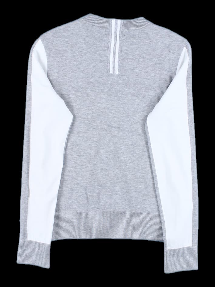 배색 긴팔 가디건