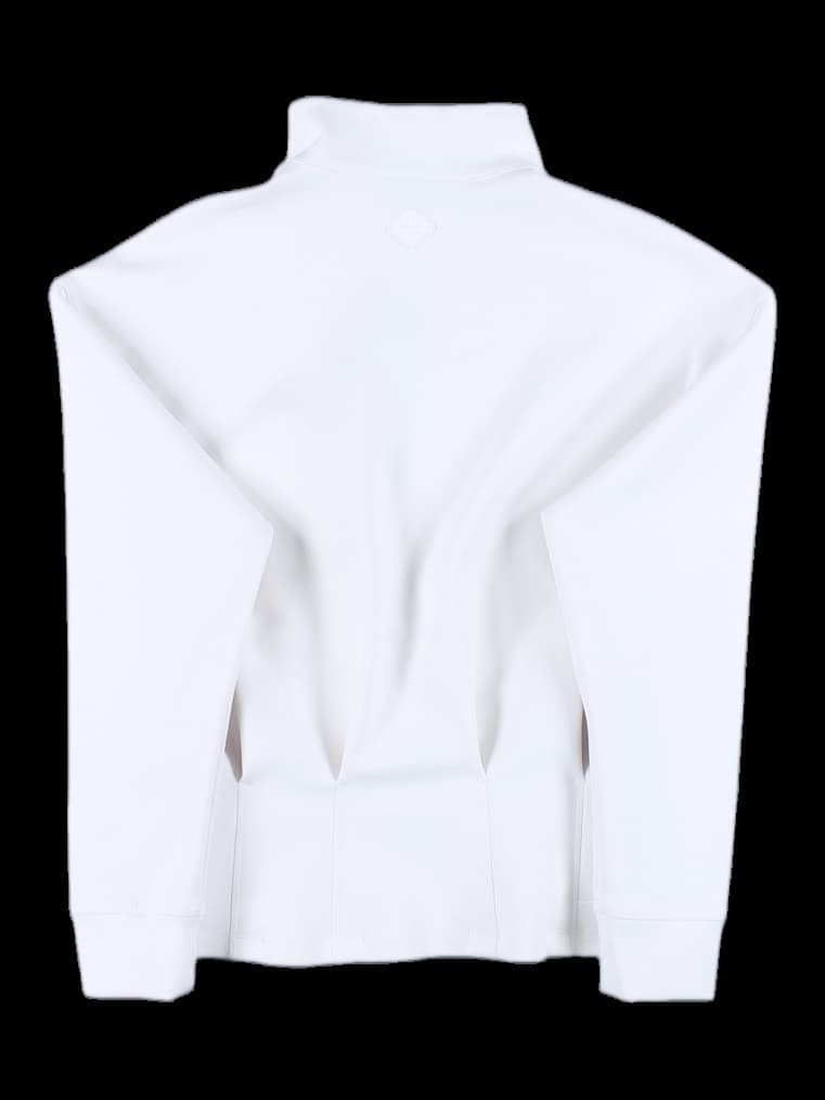 허리 슬림라인 반집업 티셔츠