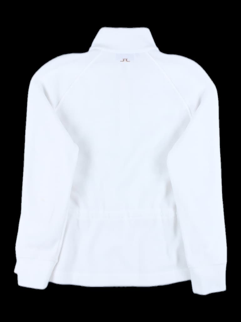 허리 스트링 반집업 후리스 티셔츠