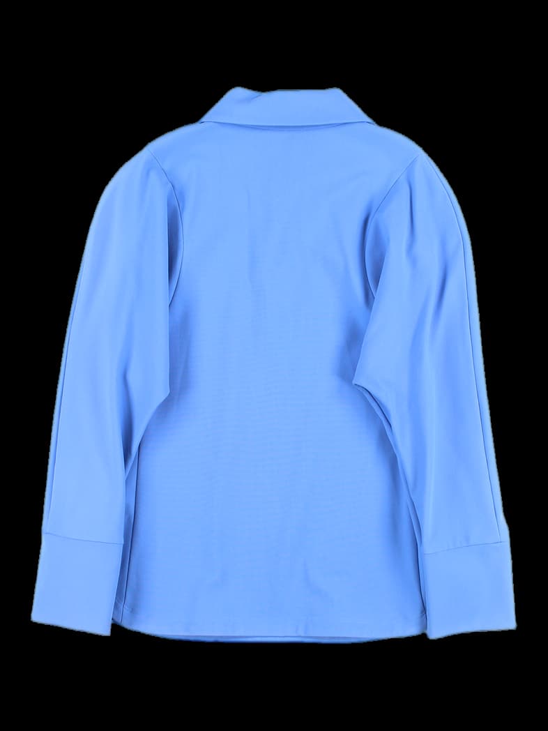 피케 긴팔 카라 티셔츠