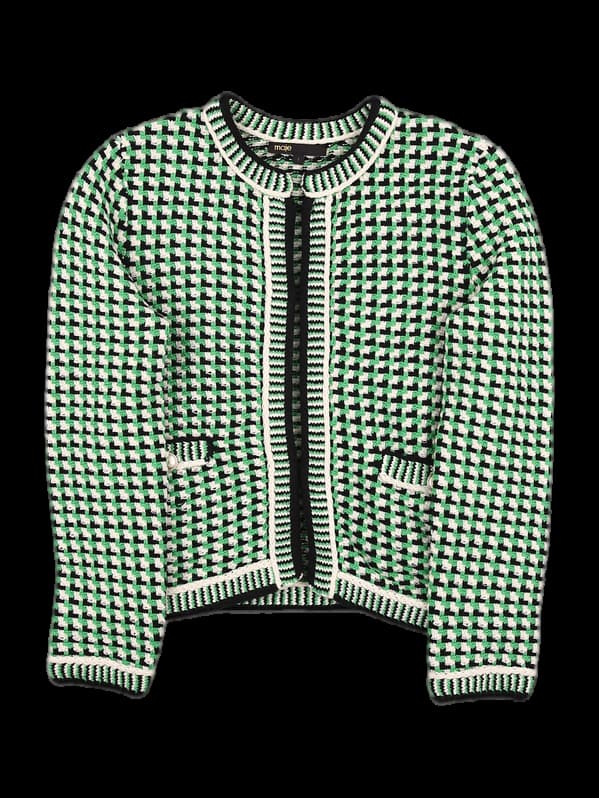 트위드 니트 가디건 자켓