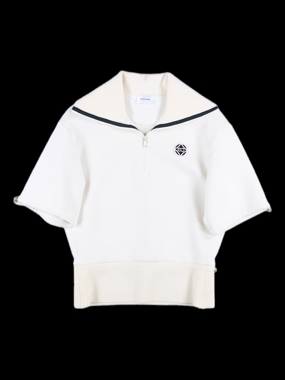 세일러 집업 반팔 티셔츠