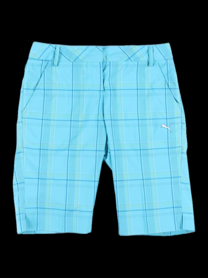 체크 패턴 하프 팬츠