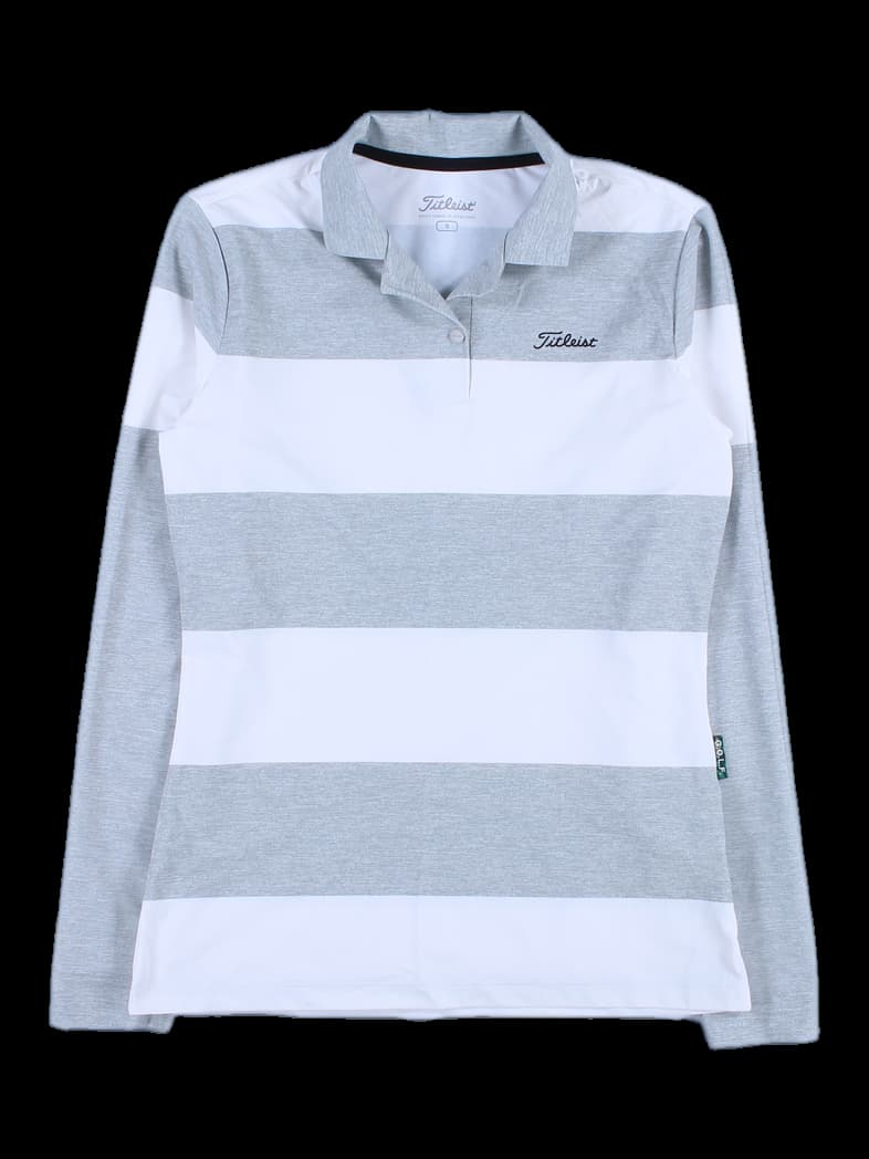 스트라이프 긴팔 카라티