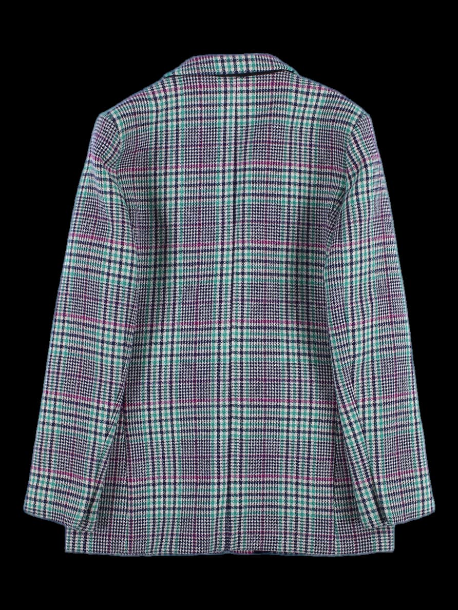 하운드 체크 카라 자켓