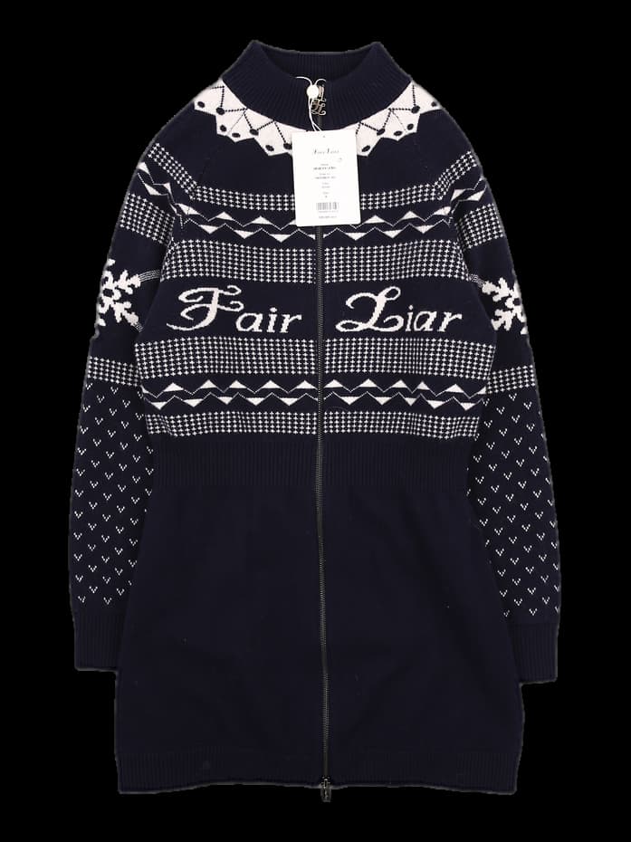 [새상품]노르딕 바람막이 롱 니트 가디건 