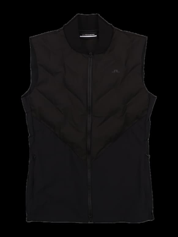 패딩 포인트 집업 베스트