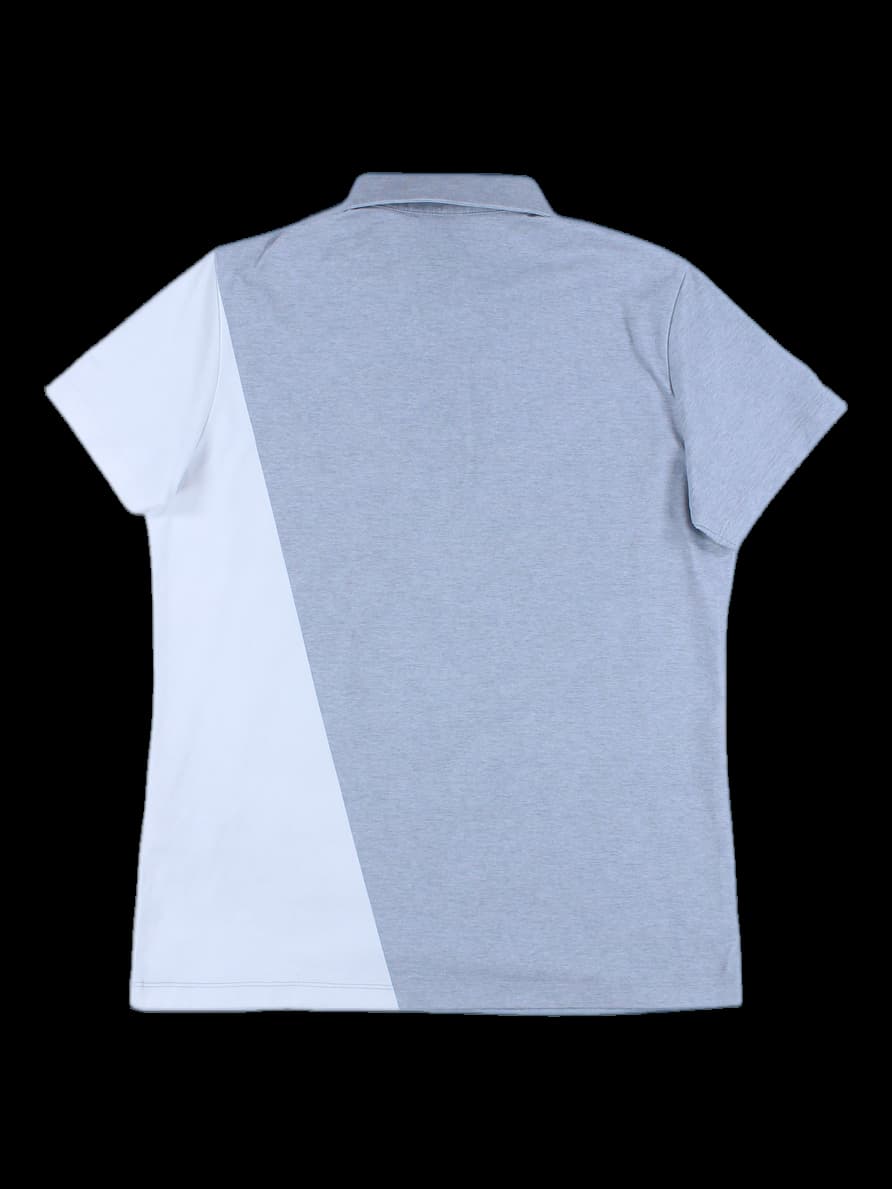 컬러 포인트 반팔 카라 티