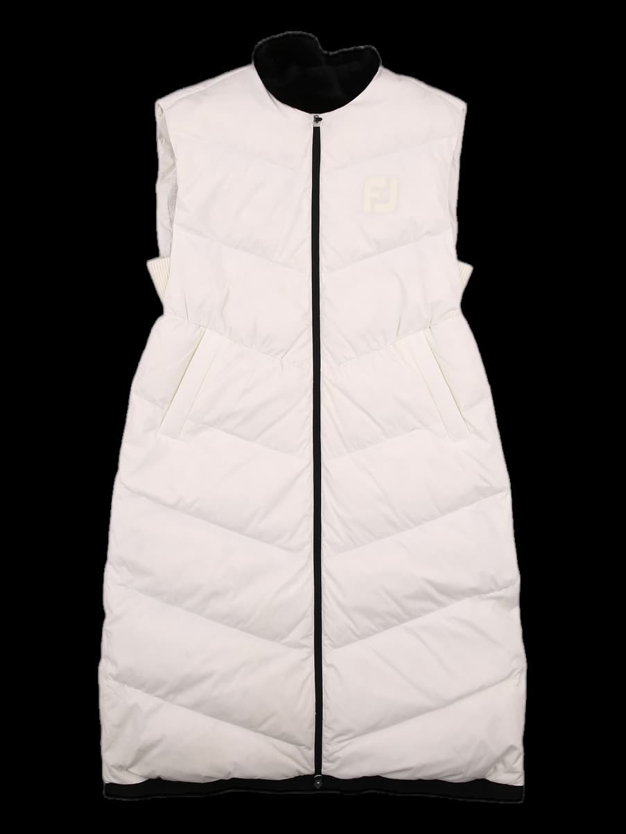 퍼 베스트 패딩 원피스