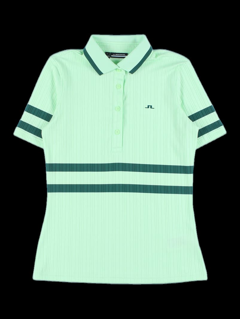 골지 배색  포인트 카라 티셔츠