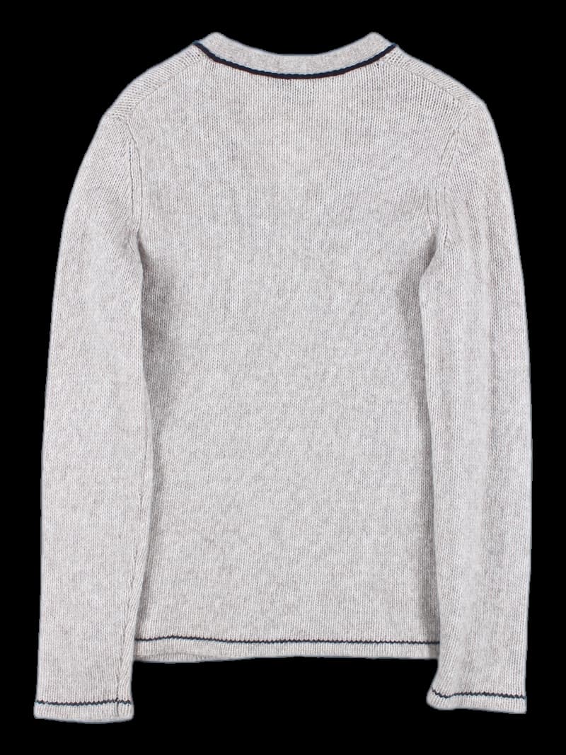 배색 포켓 가디건