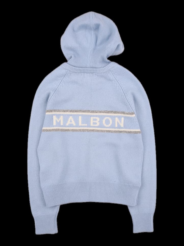 로고 니트 후드티