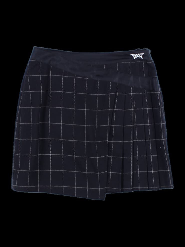 체크 주름 스커트