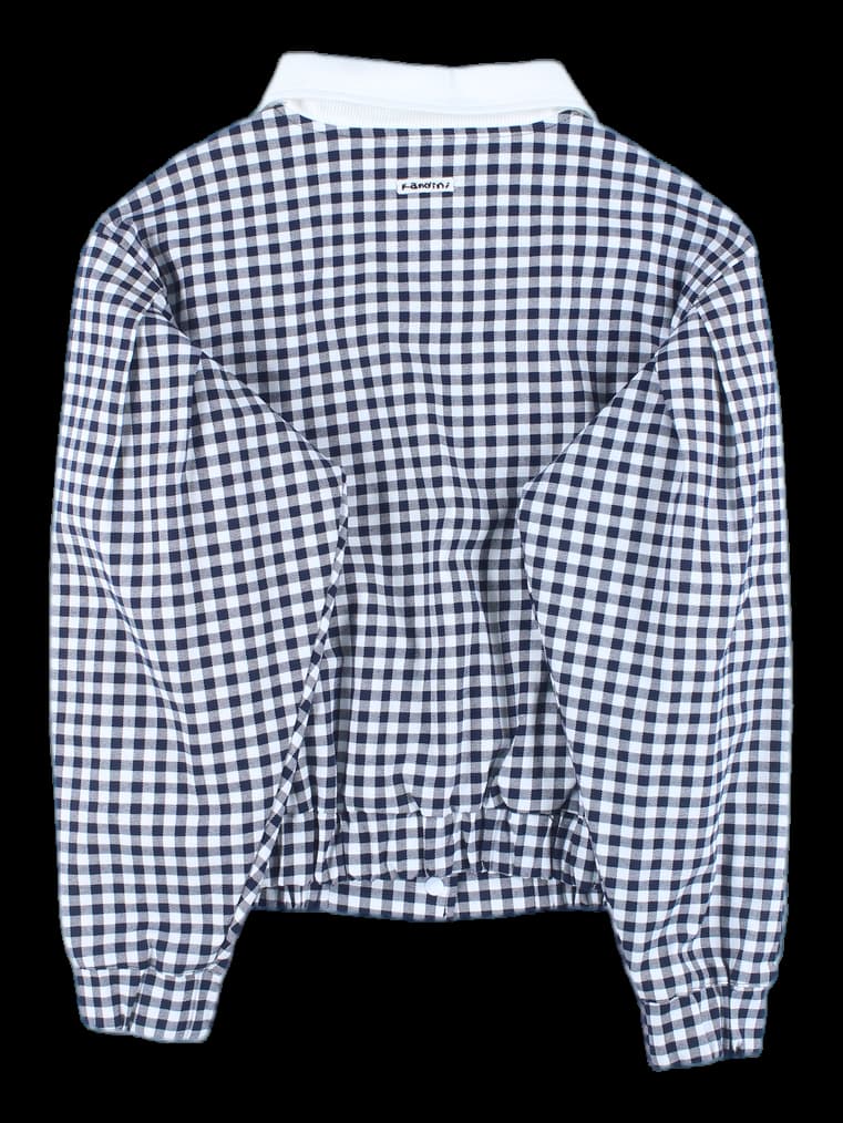 체크 카라 점퍼