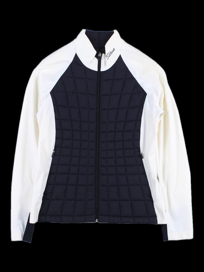 배색  패딩 점퍼