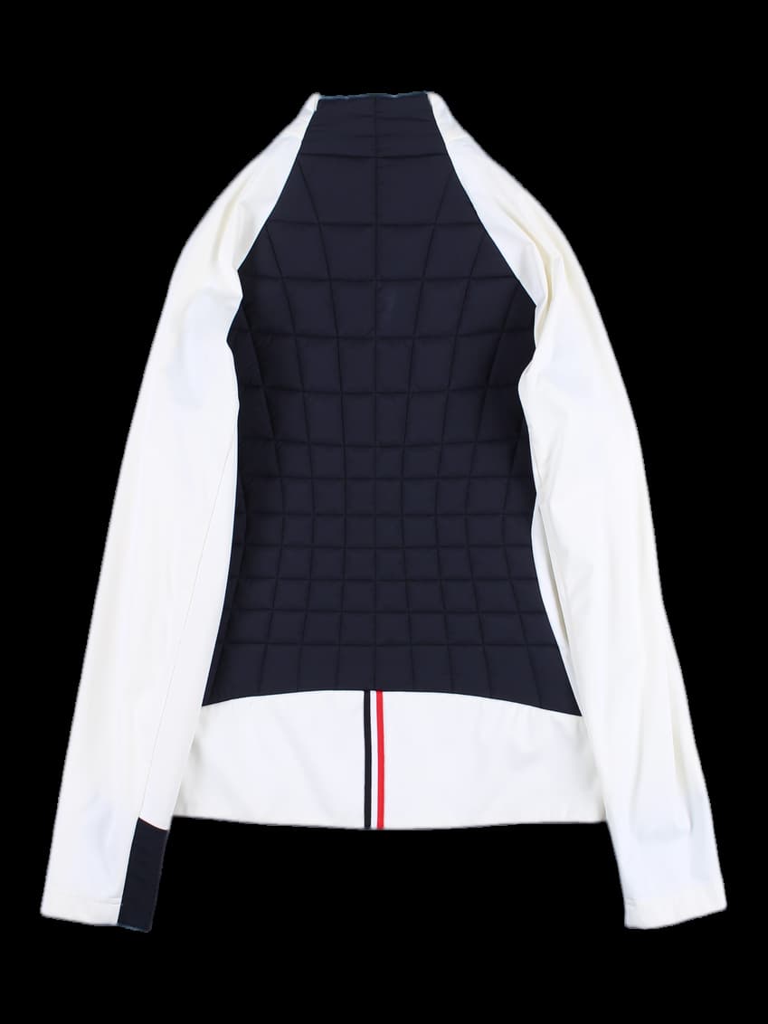 배색  패딩 점퍼