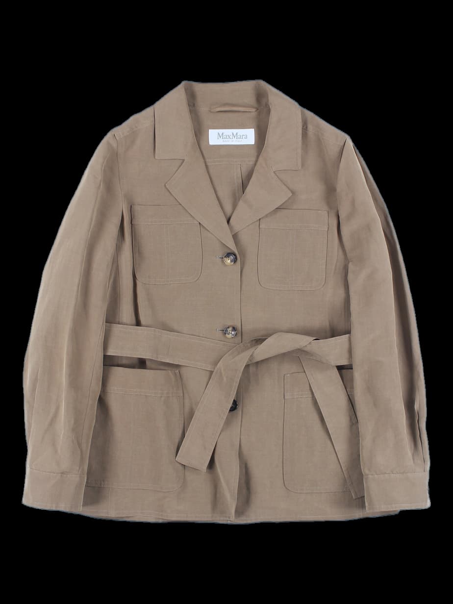 벨티드 셔츠 자켓