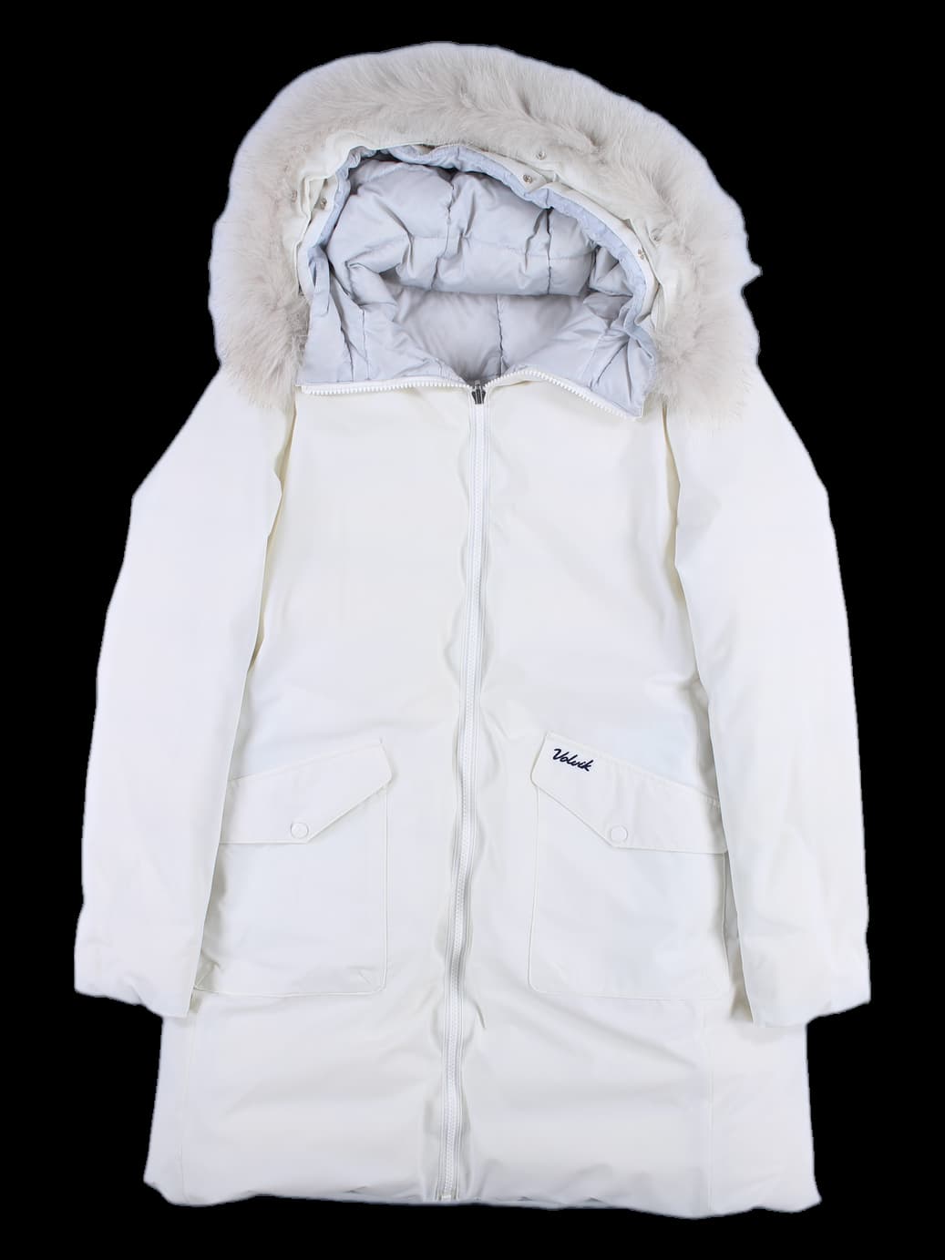 리버서블 폭스퍼 구스다운 점퍼