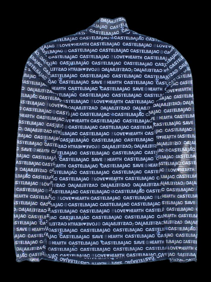 매쉬 소매 프린트 긴팔 티