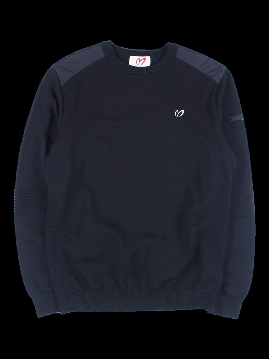 골지 포인트 니트 긴팔 티