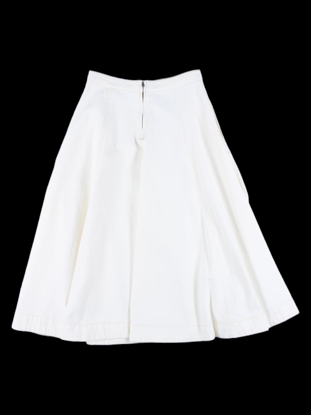 스티치 플레어 스커트