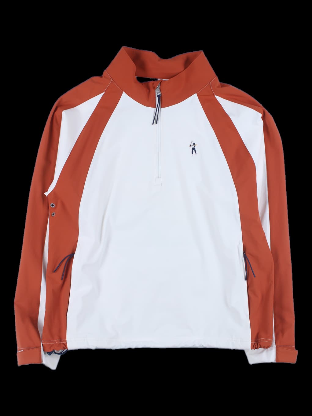 [남성] 밑단 스트링 배색 반집업 점퍼