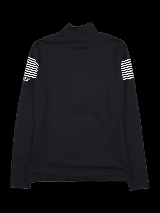 로고 포인트 긴팔 반목 티