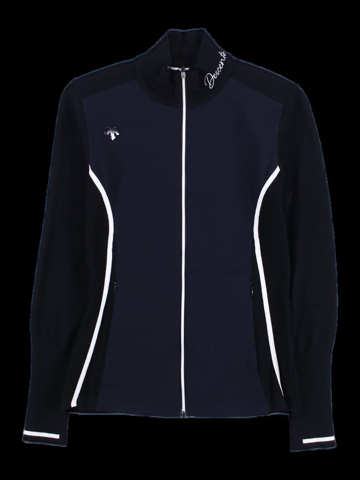 라인 포인트 집업 니트 점퍼 자켓