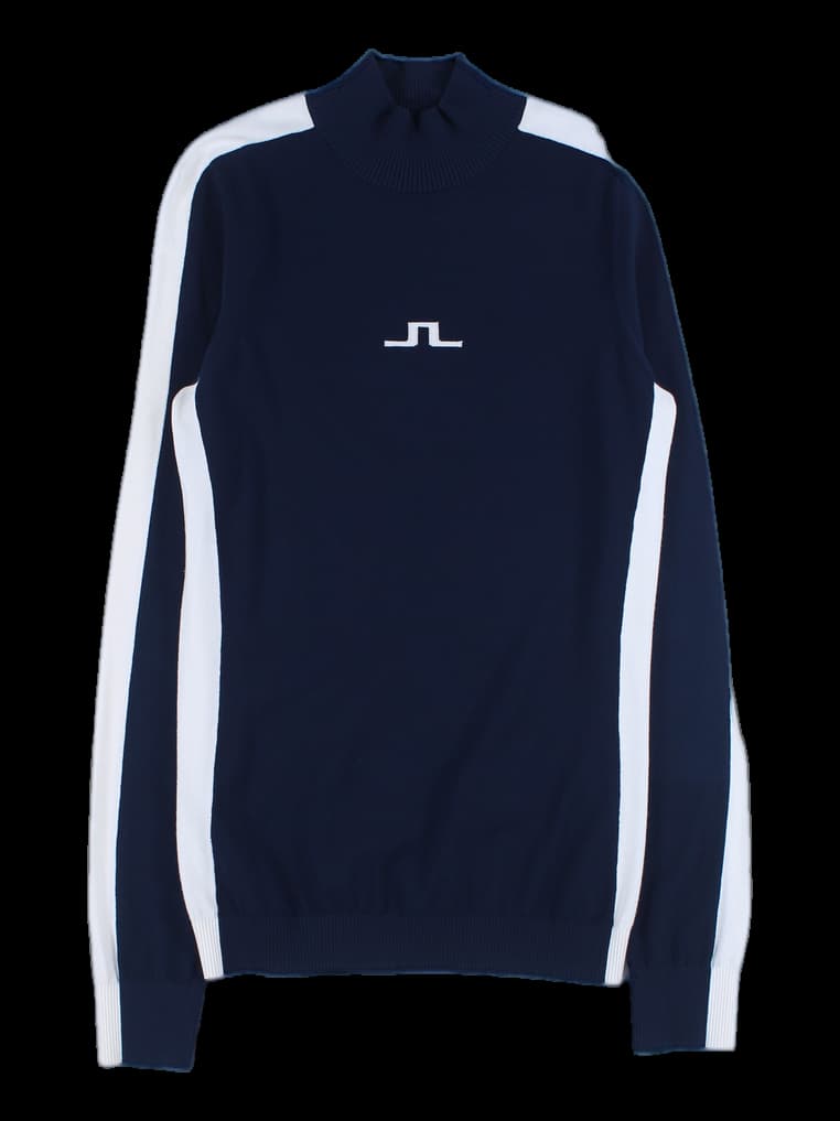 라인 포인트 긴팔 니트 티