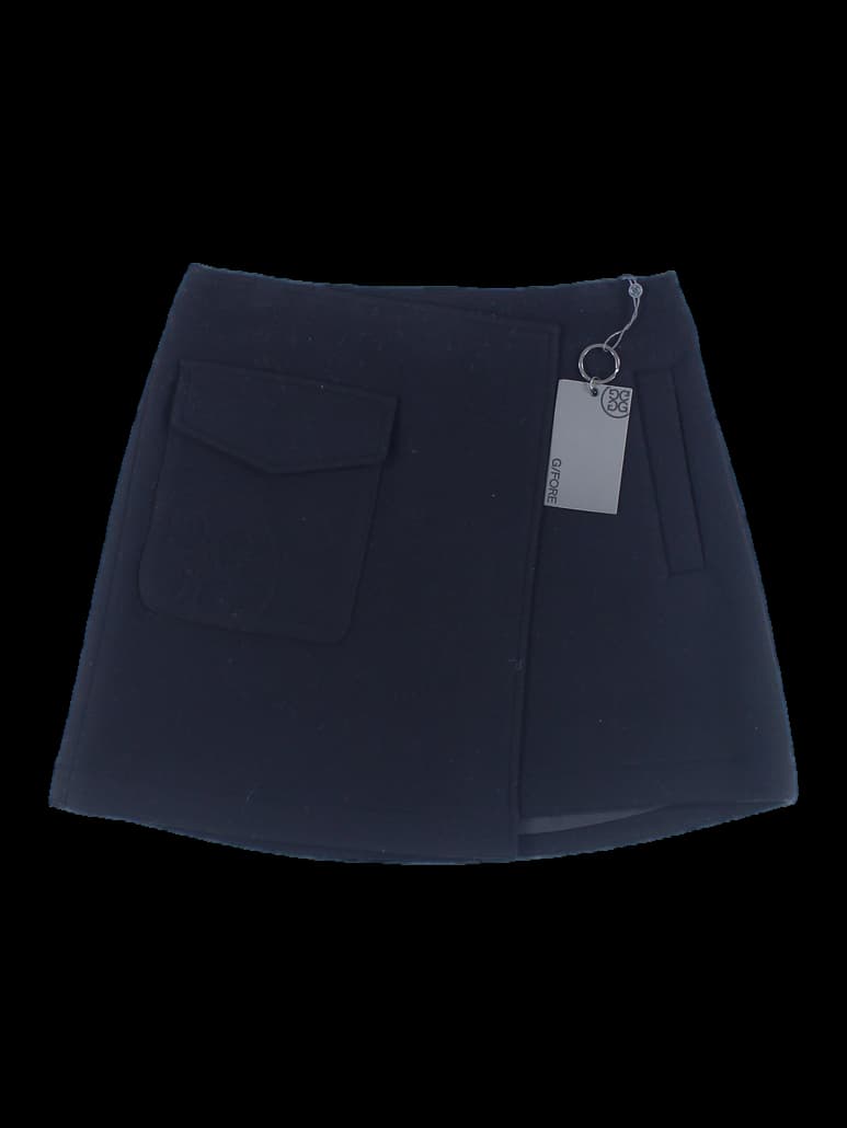 [새상품][2024] 울 포켓 스커트