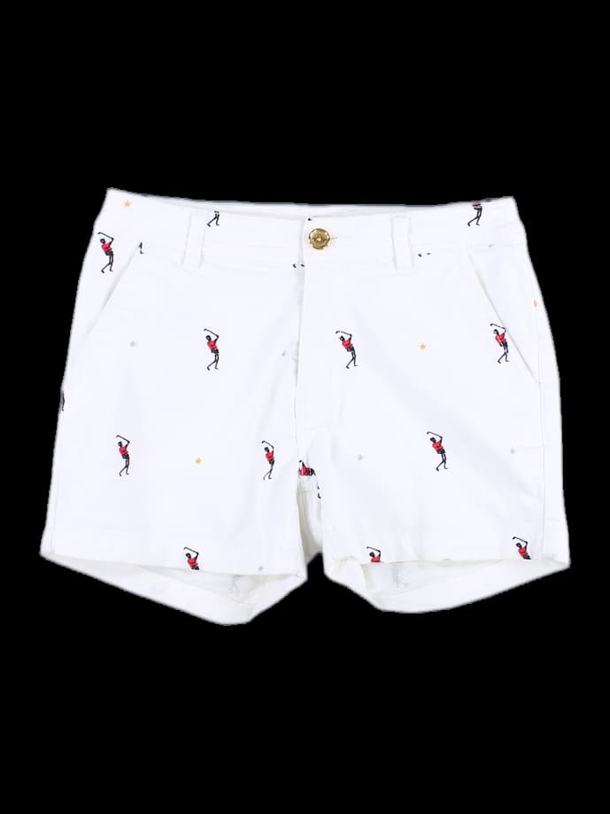 자수 포인트 반바지