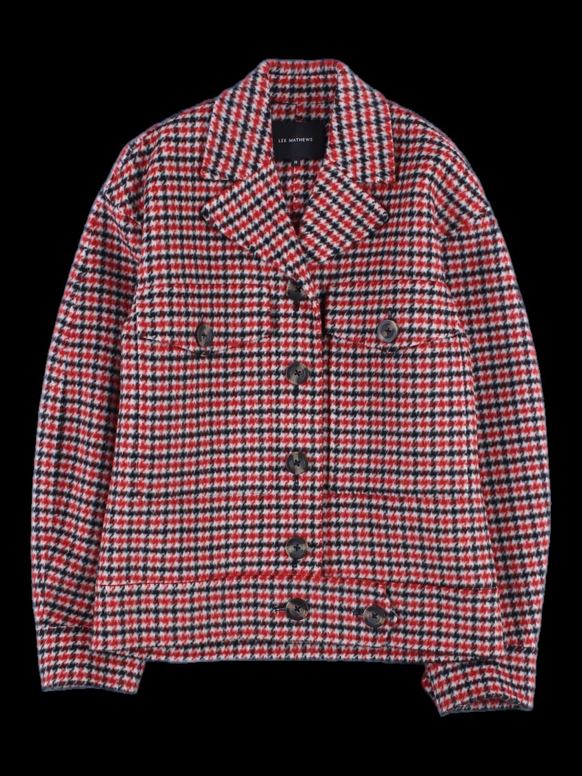 패턴 체크 자켓