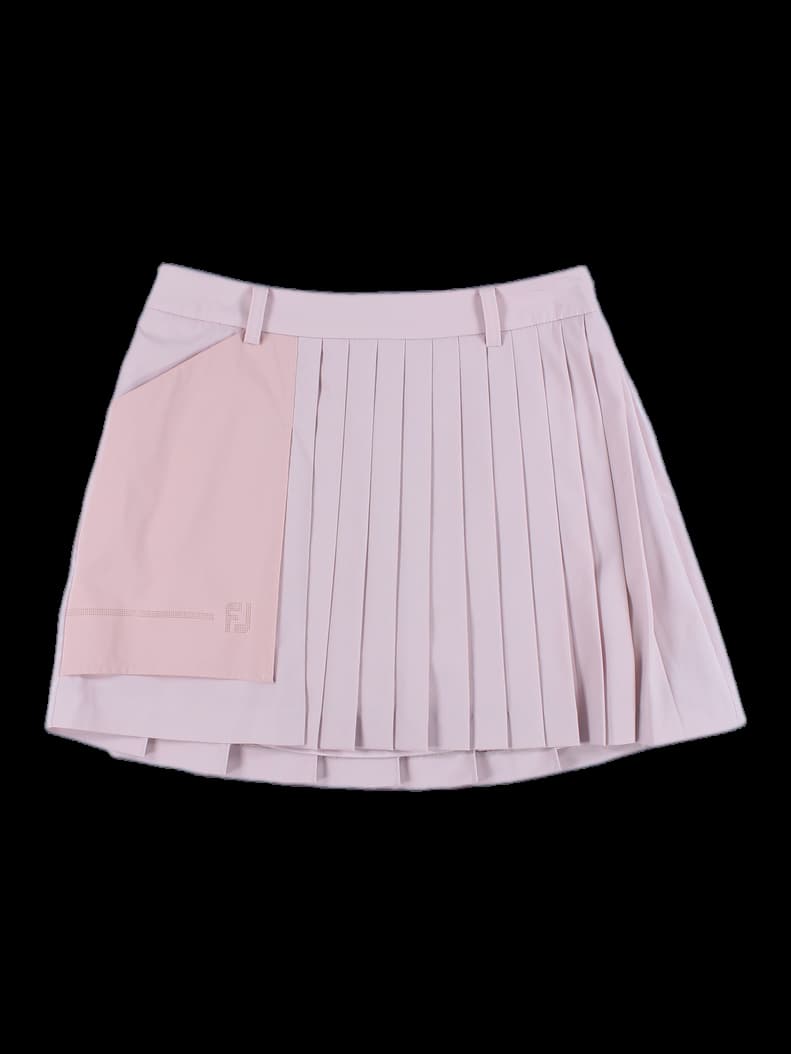 포켓 포인트 플리츠 스커트