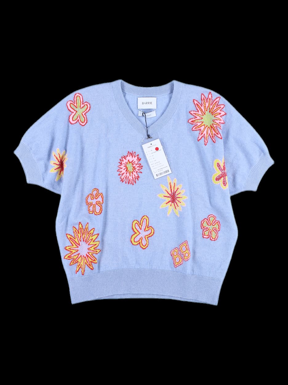 [새상품] 니트 라운드 반팔티